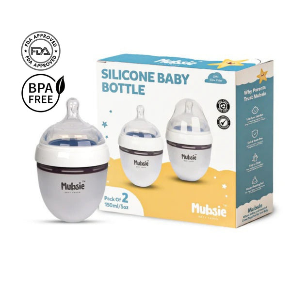 Newborn Silicone Baby Bottle (150ml) – Twin Pack