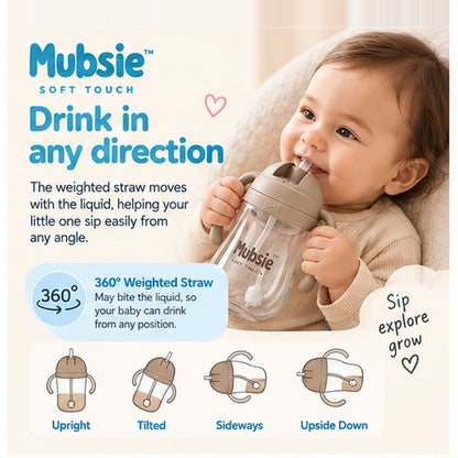 Mubsie Straw Sippy Cup – Leak-Proof Straw Training Cup
