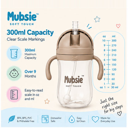 Mubsie Straw Sippy Cup – Leak-Proof Straw Training Cup