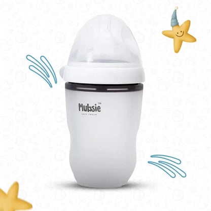Mubsie™ Silicone Baby Feeding Bottle – BPA-Free, Anti-Colic & Easy to Use -250ml