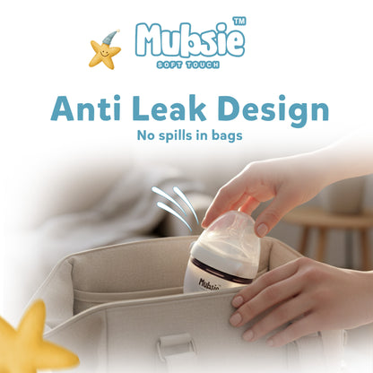 Mubsie™ Silicone Baby Feeding Bottle – BPA-Free, Anti-Colic & Easy to Use -250ml
