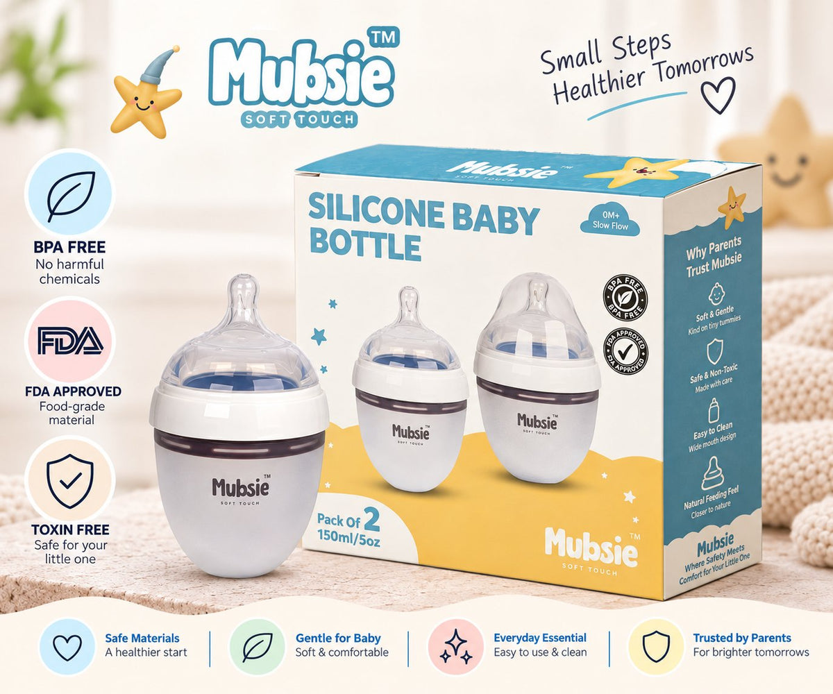 Newborn Silicone Baby Bottle (150ml) – Twin Pack