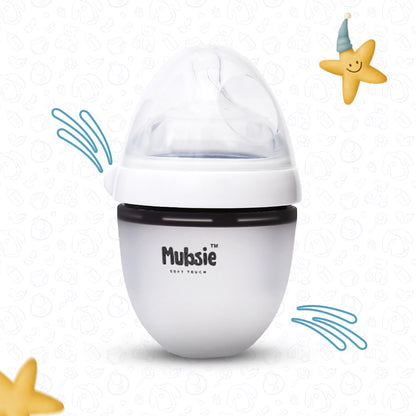 Mubsie™ Silicone Baby Feeding Bottle – BPA-Free, Anti-Colic & Easy to Use - 150ml