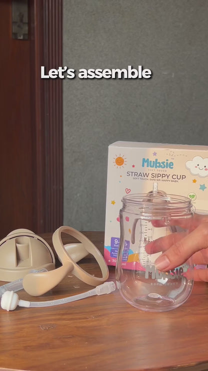Mubsie Straw Sippy Cup – Leak-Proof Straw Training Cup
