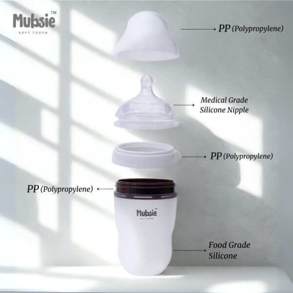 Material labelling of mubsie bottle